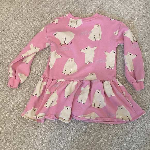 H&M Pink Sweater Dress with Polar Bear Design sz 6x/7 - Picture 4 of 4